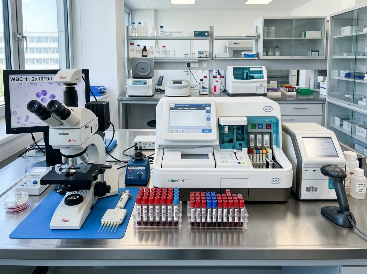 Modern Clinical Diagnostic Laboratory Bench