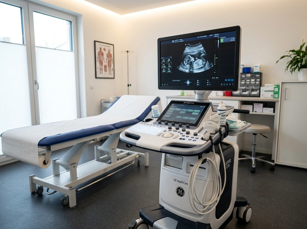 Diagnostic ultrasound machine at the clinic
